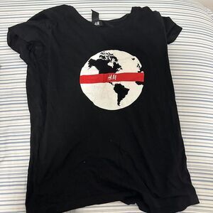 H-m Women's Black T-shirt